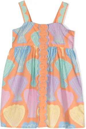 Stella McCartney Sea shell-print flared dress