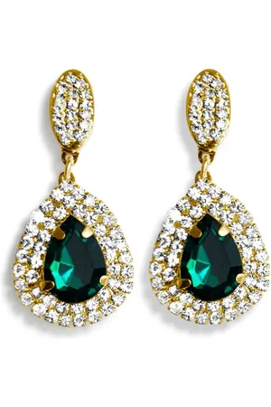 Hzmer Jewelry Rhinestone-embellished earrings
