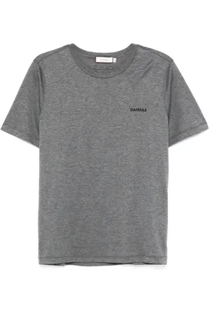 CANALI Embroidered-logo T-shirt