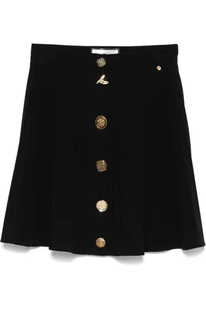 NISSA Button-front pleated mini skirt