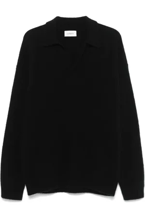 LANEUS Brushed-finish polo sweater