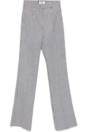NISSA Houndstooth high-waist trousers