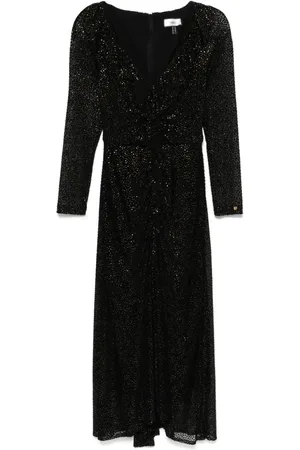 NISSA Polka-dot tulle midi dress