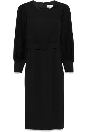 NISSA Belted midi dress