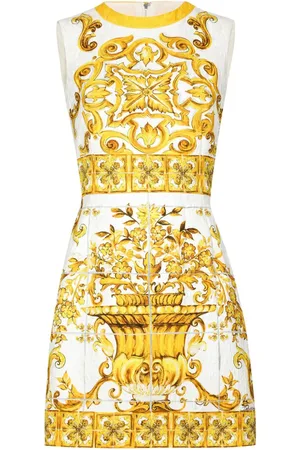 Dolce & Gabbana Majolica sleeveless silk minidress