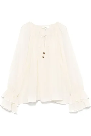 Chloé Gathered silk blouse