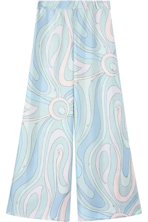 Puccini Printed silk twill trousers
