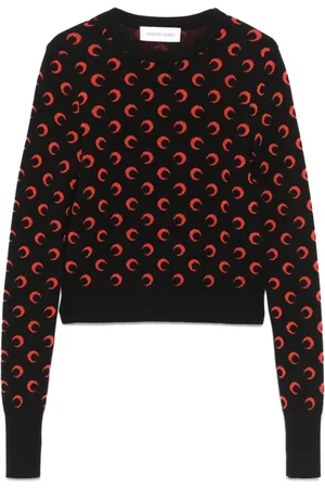 Marine Serre Crescent Moon-intarsia sweater