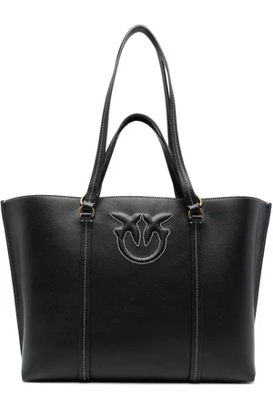 Pinko Love Birds-embossed tote bag