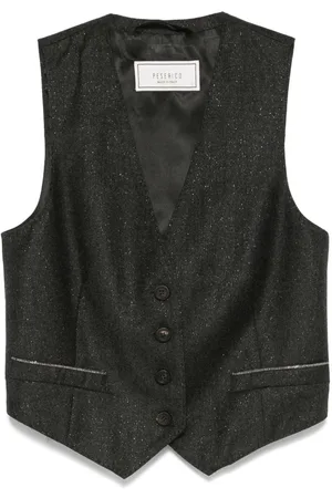PESERICO SIGN Metallic waistcoat