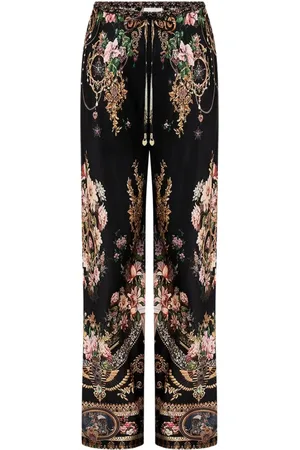 Camilla Bias-cut drawstring trousers