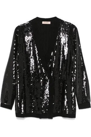 Twin-Set Sequinned double-breasted cardigan