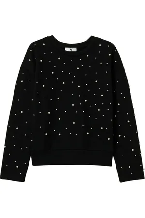 Twin-Set Pearl-embellished crew-neck sweatshirt