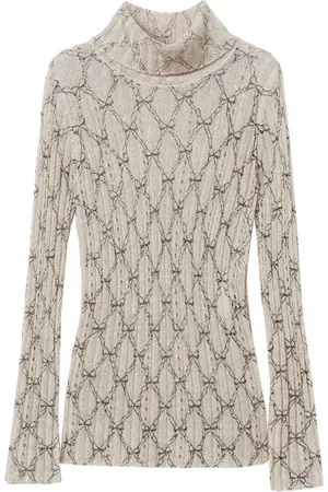 Twin-Set Roll-neck printed sweater