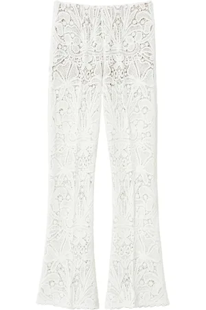 Twin-Set Lace-panel trousers
