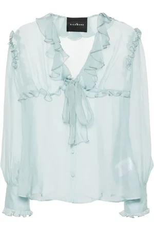 John Richmond Ruffled sheer blouse