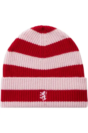 PRINGLE OF SCOTLAND Striped cashmere beanie