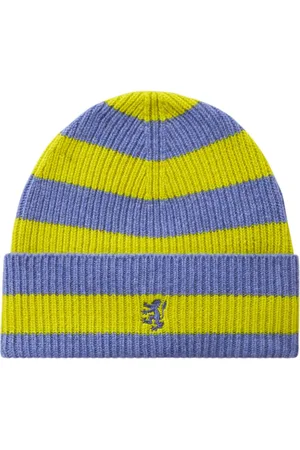 PRINGLE OF SCOTLAND Striped cashmere beanie