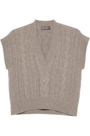 LORENA ANTONIAZZI Cable-knit vest