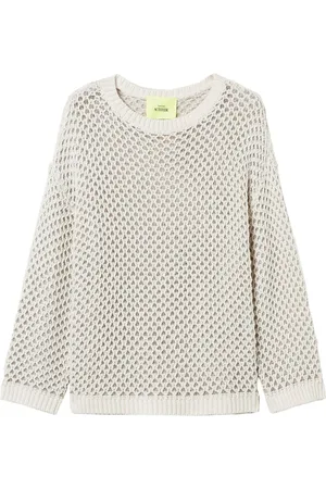 Twin-Set Lurex-detail open-knit sweater