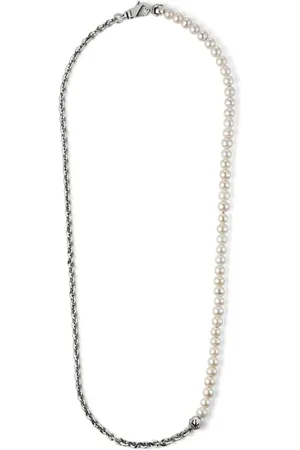 EMANUELE BICOCCHI Half Pearl chain necklace