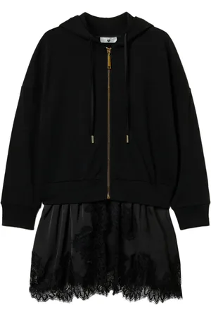Twin-Set Lace-trimmed hoodie