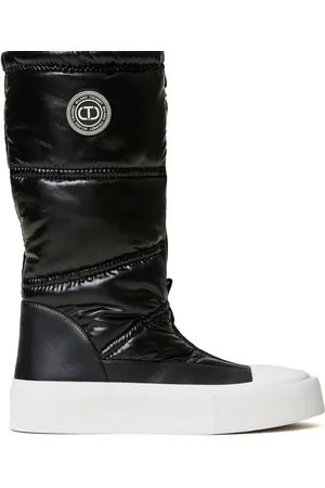 Twin-Set Logo-appliqu?? padded boots