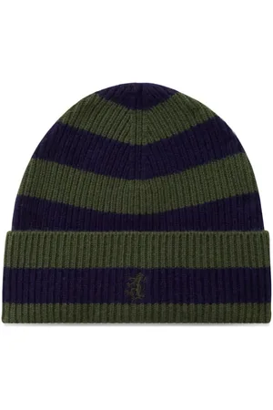 PRINGLE OF SCOTLAND Striped cashmere beanie