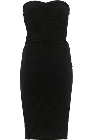 Norma Kamali Strapless shirred dress