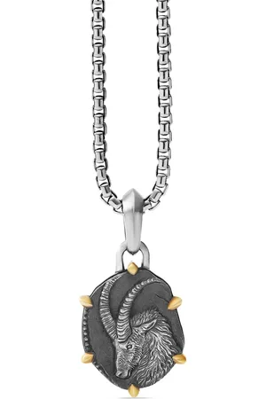 David Yurman 18kt yellow gold and sterling Capricorn amulet (33mm)