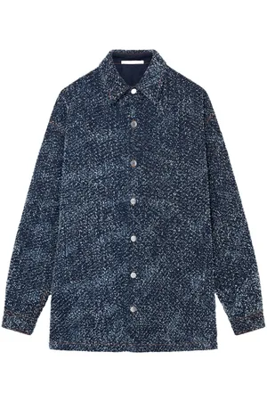Stella McCartney Bouclé-construction oversized coat