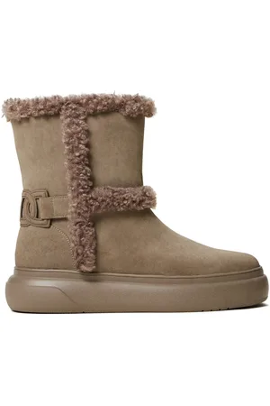 Twin-Set Faux-fur trim ankle boots