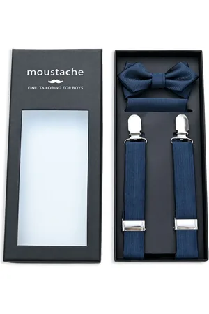 M. Moustache Lined suspenders set