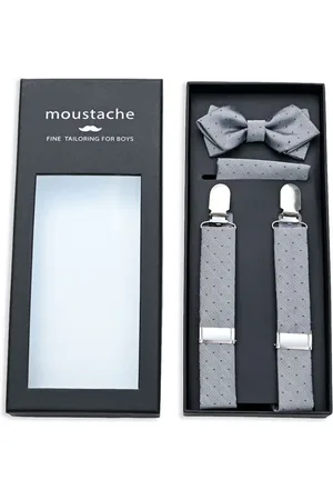 M. Moustache Dotted suspenders set