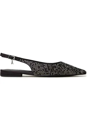 Twin-Set Rhinestone-embellished slingback ballet flats