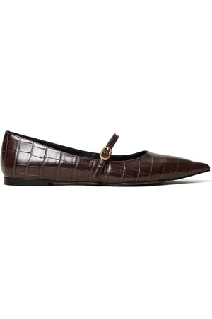 Twin-Set Crocodile-effect ballet flats