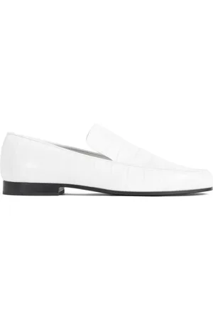 Totême Crocodile-effect leather loafers