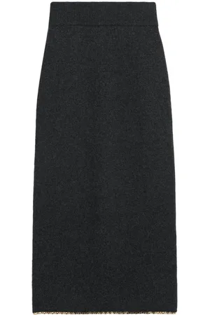 Totême Chain-embellished knitted skirt
