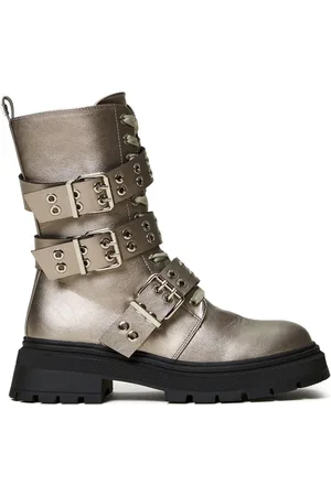 Twin-Set 50mm laminated strap boots