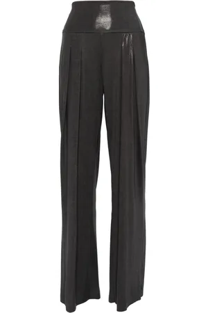 Norma Kamali Pleated straight trousers