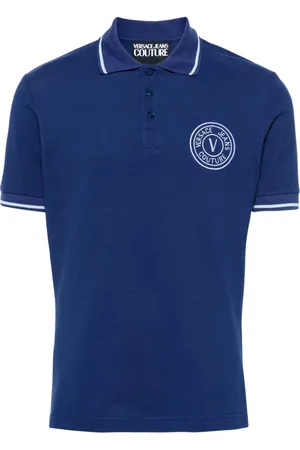 VERSACE Logo-embroidered piqu?? polo shirt