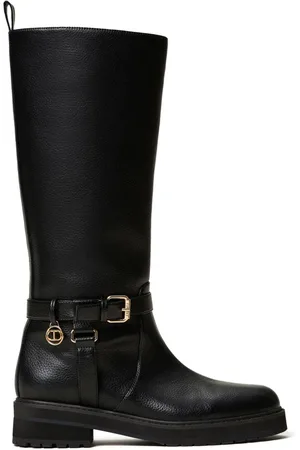 Twin-Set 40mm Oval T leather boots