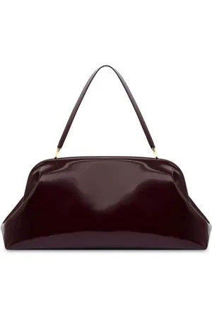Serafini Lauren patent-leather clutch bag