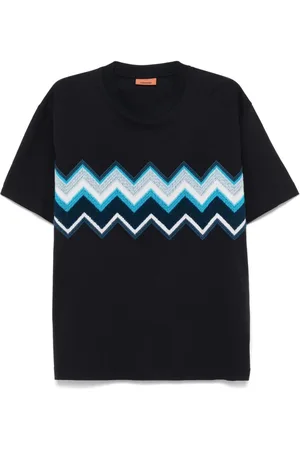 Missoni Zig zag embroidered cotton T-shirt