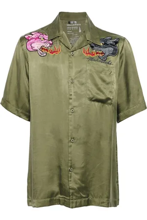 Maharishi Dual panthers camp collar shirt
