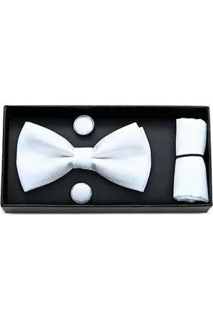 M. Moustache Crosshatched bow tie set