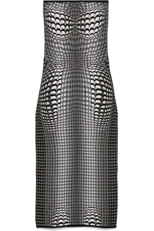 Marine Serre Moon-print jacquard midi dress