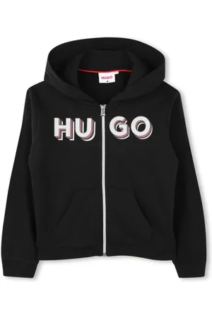 HUGO BOSS Logo-print zip-up hoodie