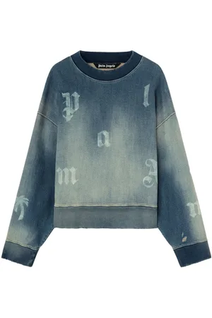 Palm Angels Logo-print washed sweatshirt