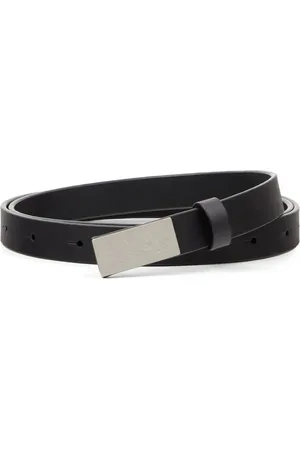 Maison Margiela Logo-embossed buckle leather belt